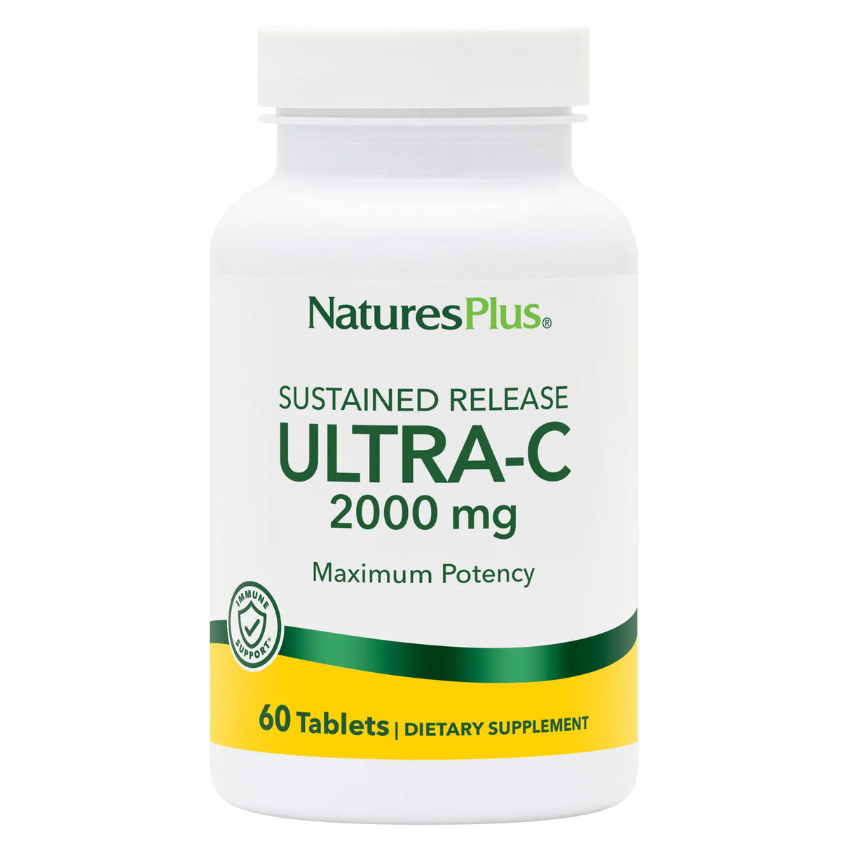 Nature's Plus, Sustained Release Ultra-C 2000 mg, 60 Tablets UPC 097467022201 | Hilife Vitamins
