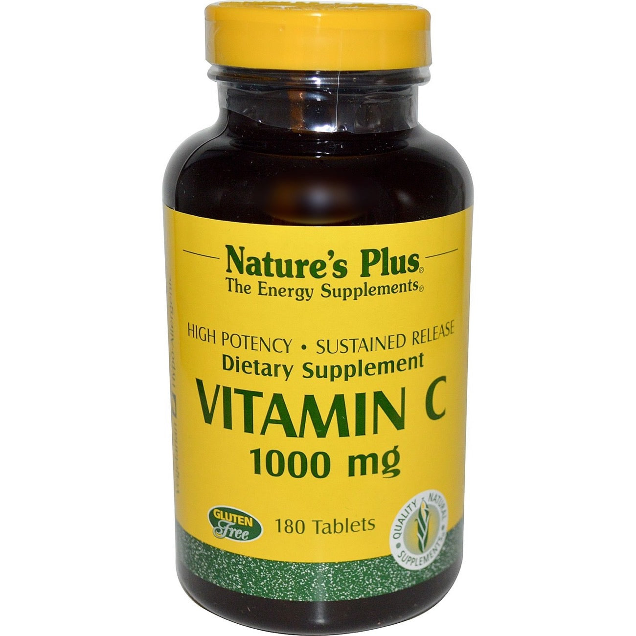 Nature's Plus, Vitamin C 1,000 mg S/R, 180 Tablets UPC 097467023109 | Hilife Vitamins
