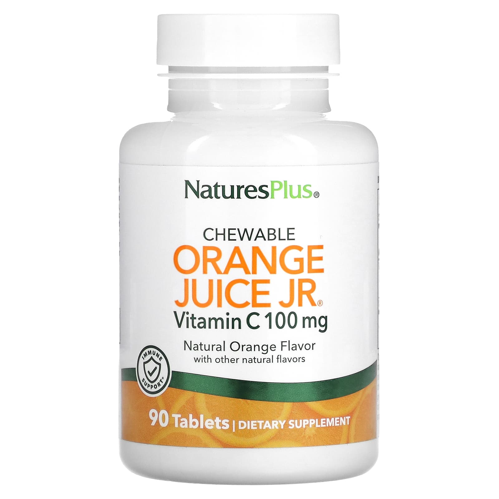 Nature's Plus, Orange Juice Jr., Chewable Vitamin C, 100 mg, 90 Tablets UPC 097467024717 | Hilife Vitamins