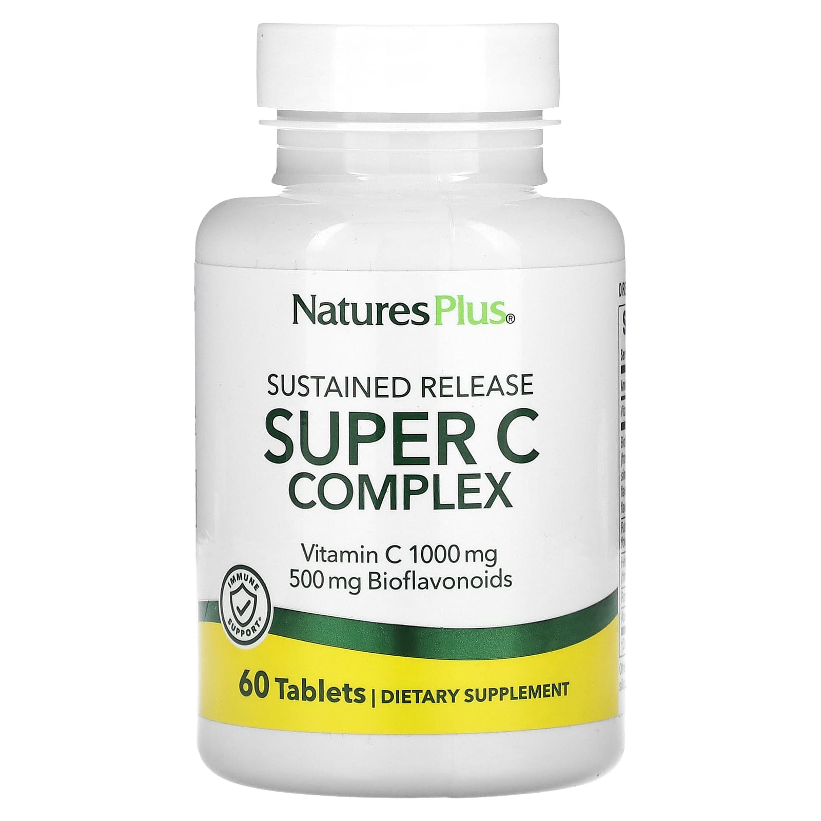 Nature's Plus, Sustained Release, Super C Complex, 60 Tablets UPC 097467024793 | Hilife Vitamins