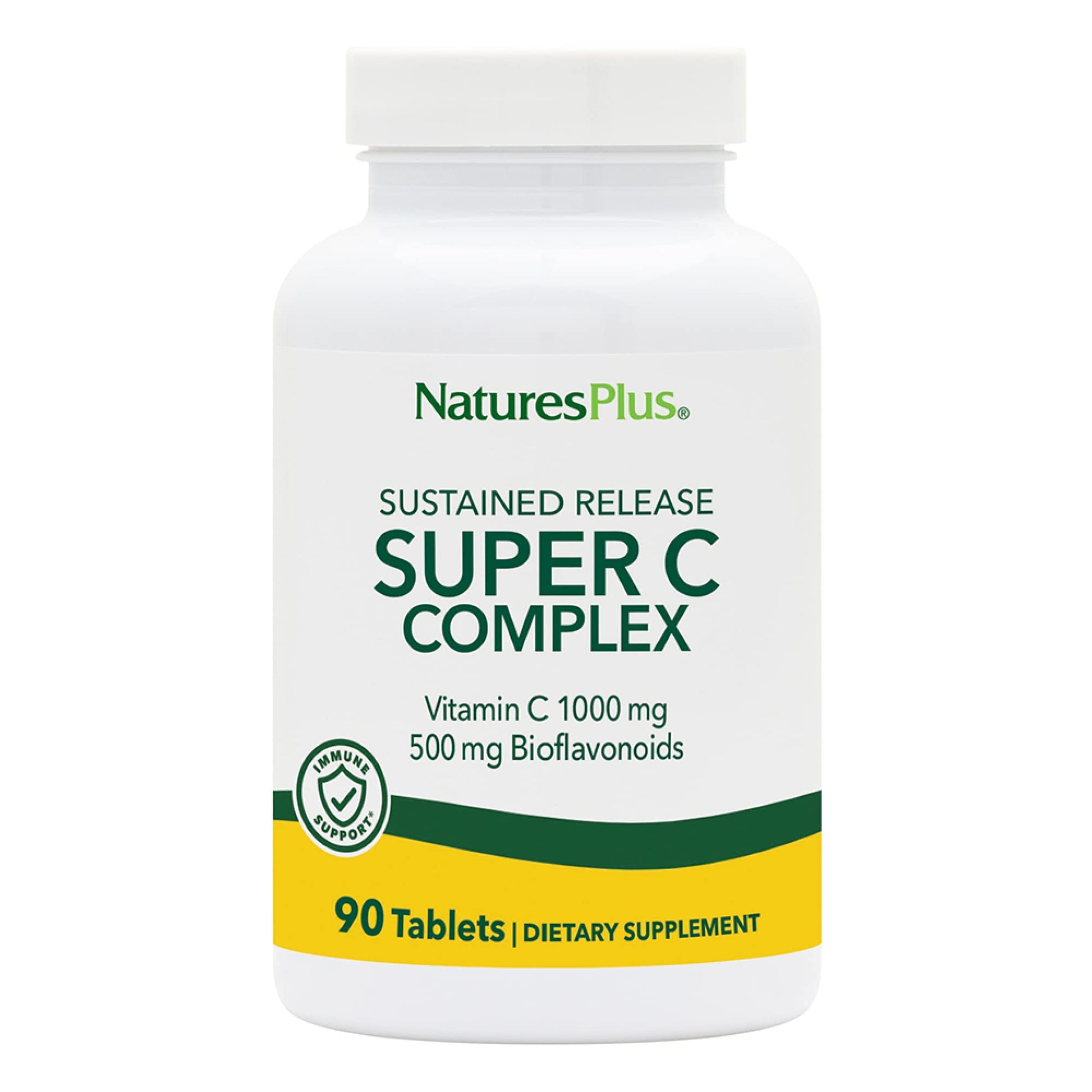 Nature's Plus, Sustained Release, Super C Complex, 90 Tablets UPC 097467024809 | Hilife Vitamins