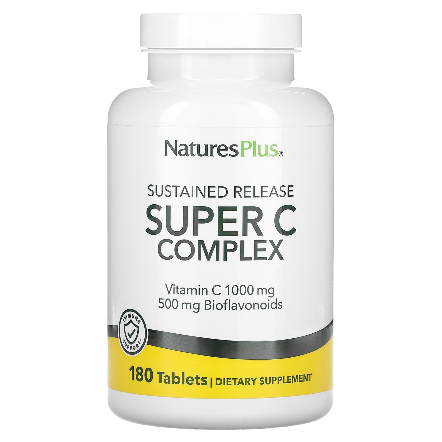 Nature’s Plus, Sustained Release Super C Complex, 180 Tablets - 097467024816 | Hilife Vitamins
