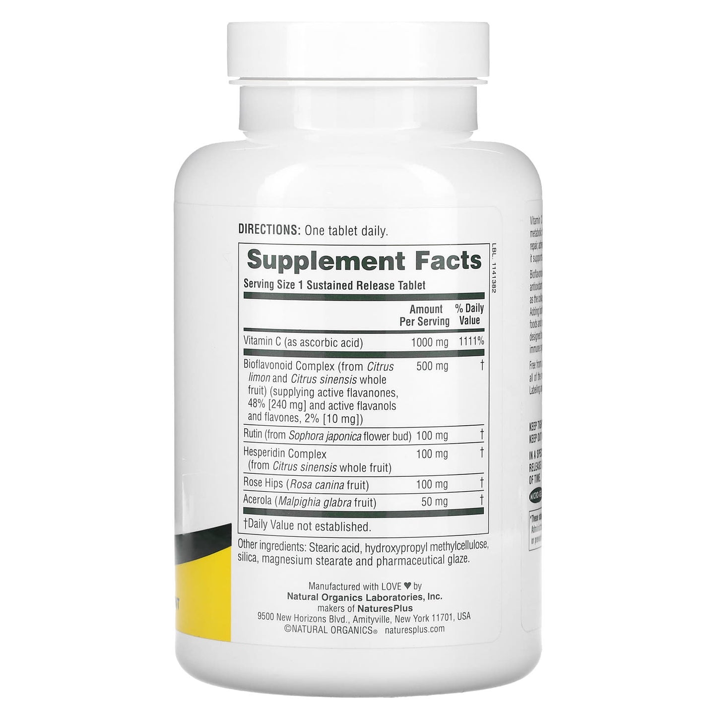 Nature’s Plus, Sustained Release Super C Complex, 180 Tablets