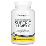Nature's Plus, Sustained Release Super C Complex, 180 Tablets UPC 097467024816 | Hilife Vitamins
