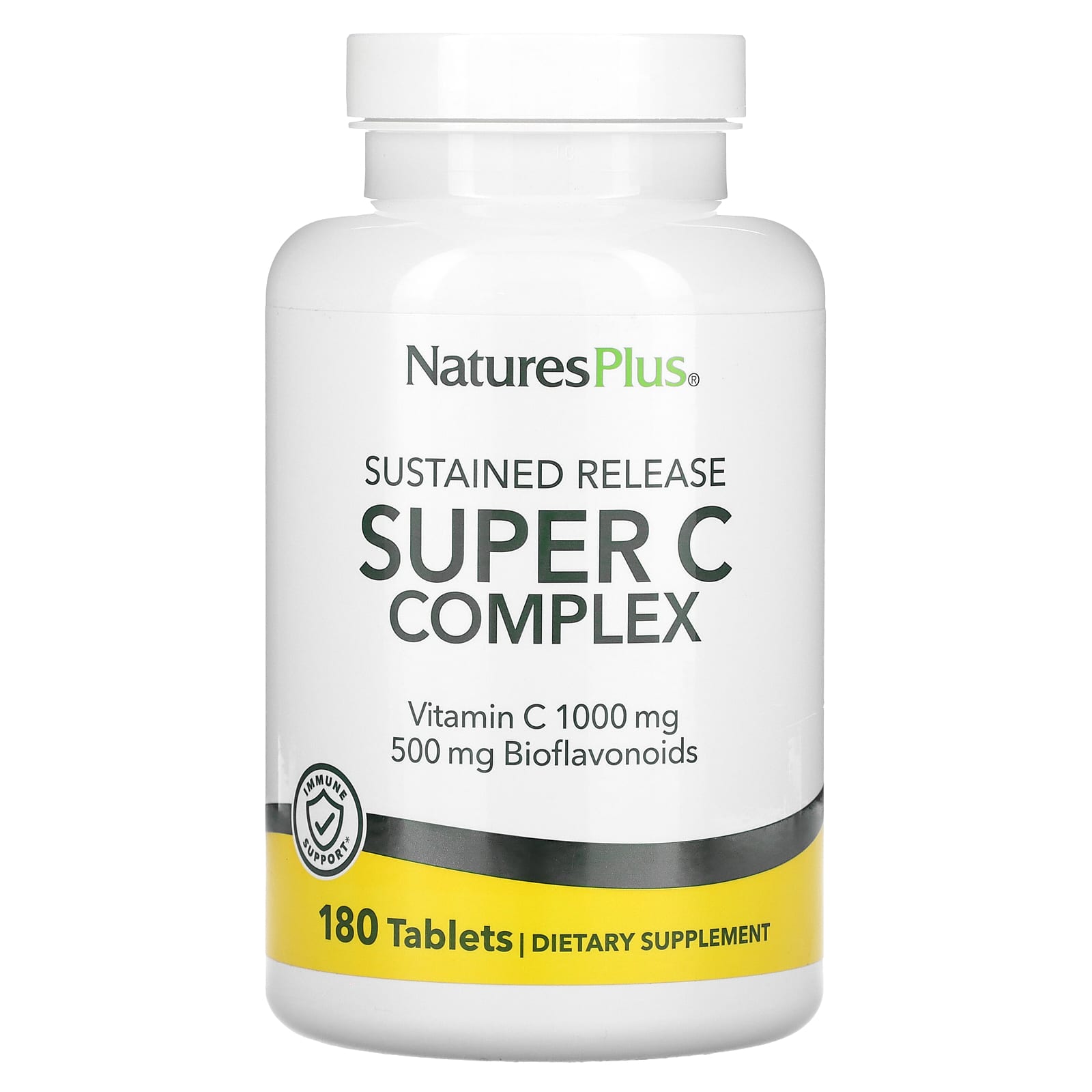 Nature's Plus, Sustained Release Super C Complex, 180 Tablets UPC 097467024816 | Hilife Vitamins
