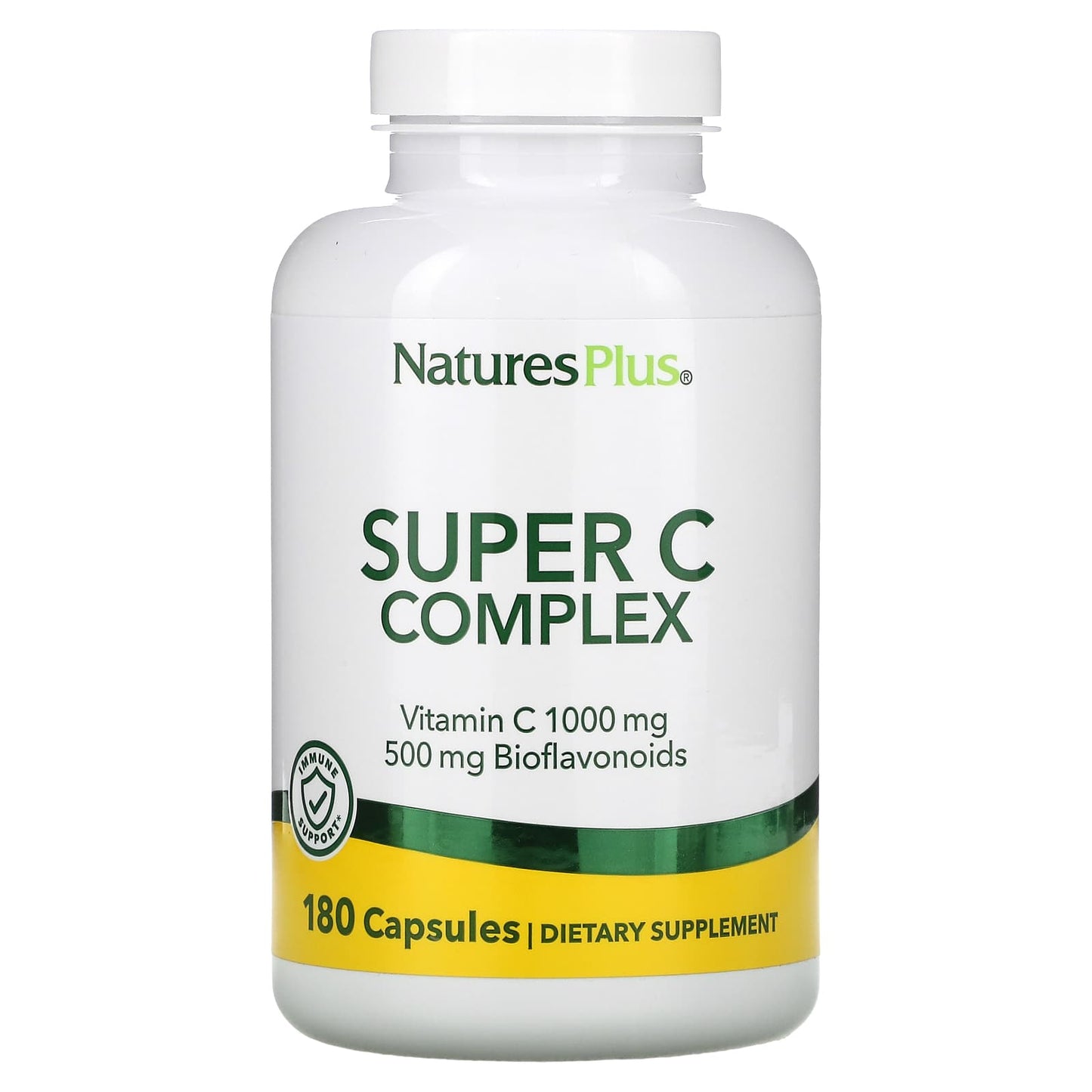Nature's Plus, Super C Complex, 180 Capsules UPC 097467024847 | Hilife Vitamins