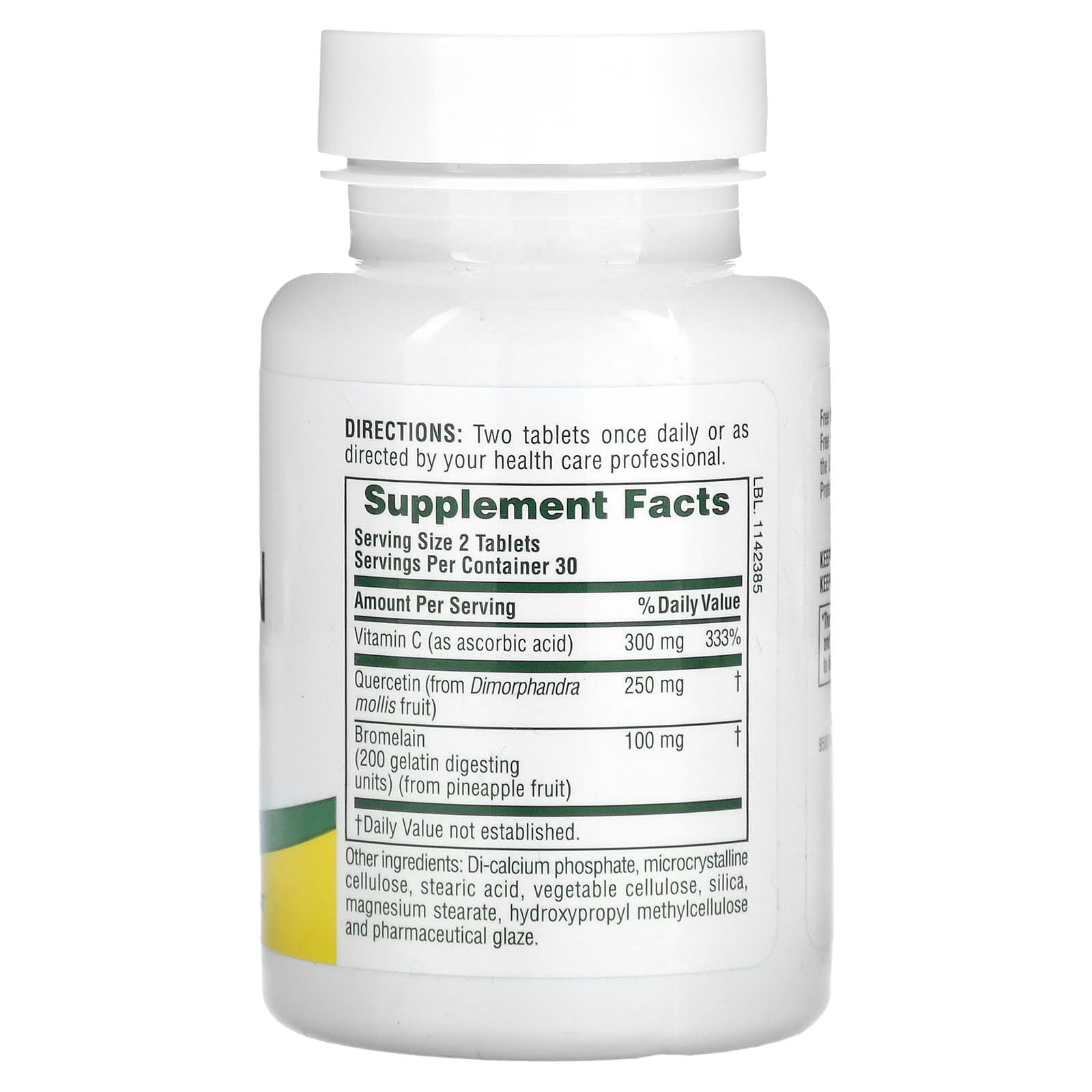 Nature's Plus, Quercetin Plus, with Bromelain & Vitamin C, 60 Tablets UPC 097467025639 | Hilife Vitamins