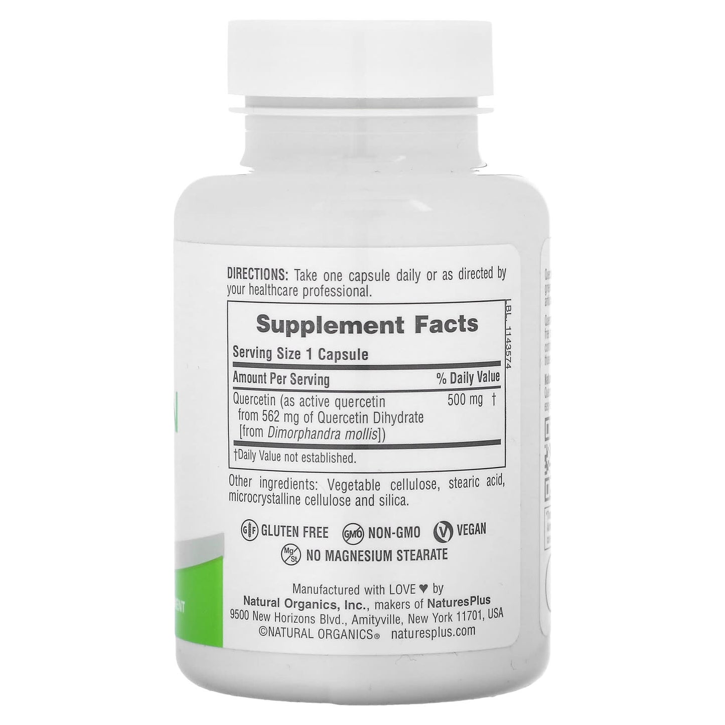Nature's Plus, Pro Quercetin 500, 60 Capsules UPC 097467025653 | Hilife Vitamins