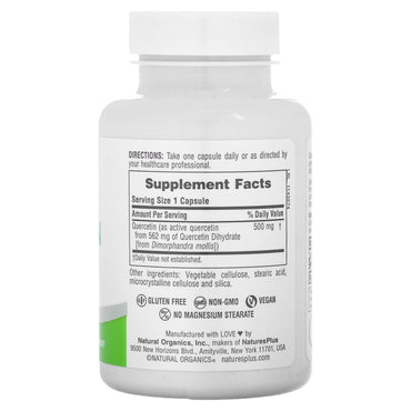 Nature's Plus, Pro Quercetin 500, 60 Capsules UPC 097467025653 | Hilife Vitamins