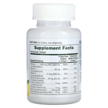 Nature's Plus, CHILDREN’S Vita-Gels, 180 Softgels UPC 097467029996 | Hilife Vitamins