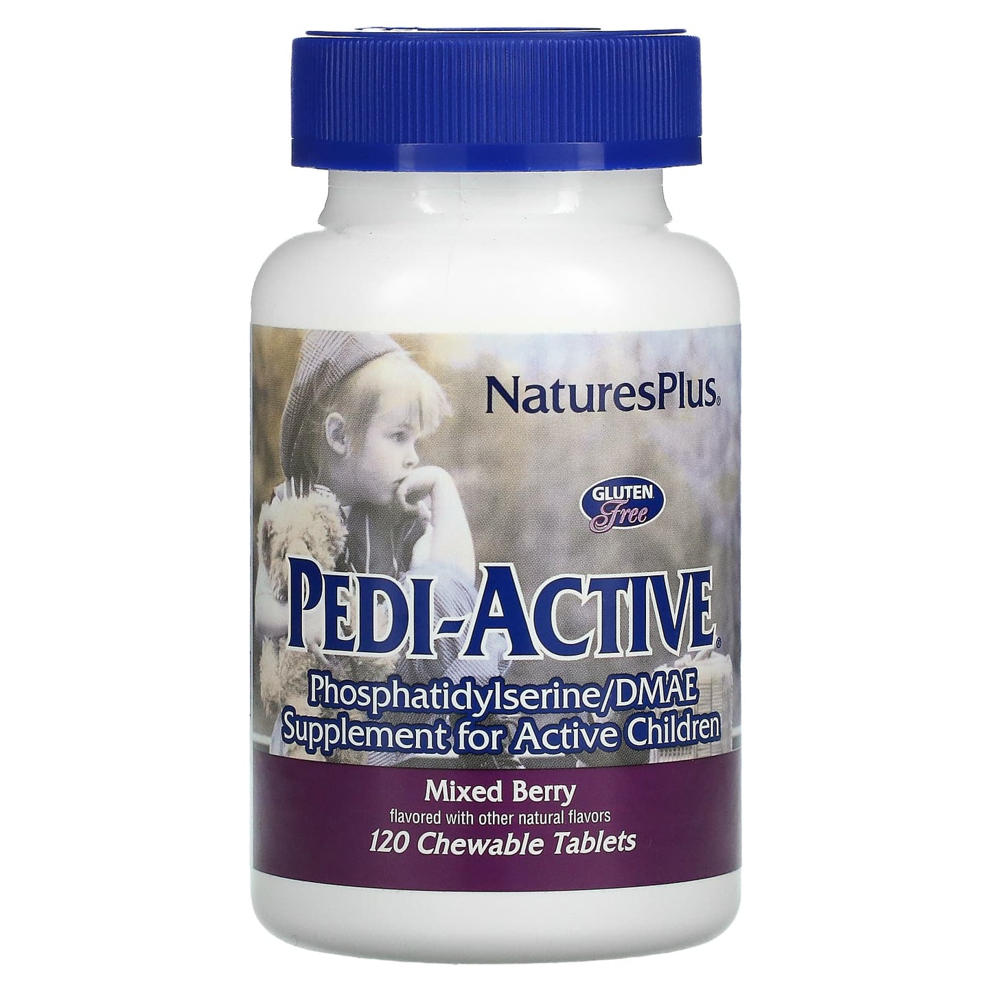 Nature's Plus, Active Children’s Chewable, Pedi-Active, Mixed Berry, 120 Chewables UPC 097467030015 | Hilife Vitamins