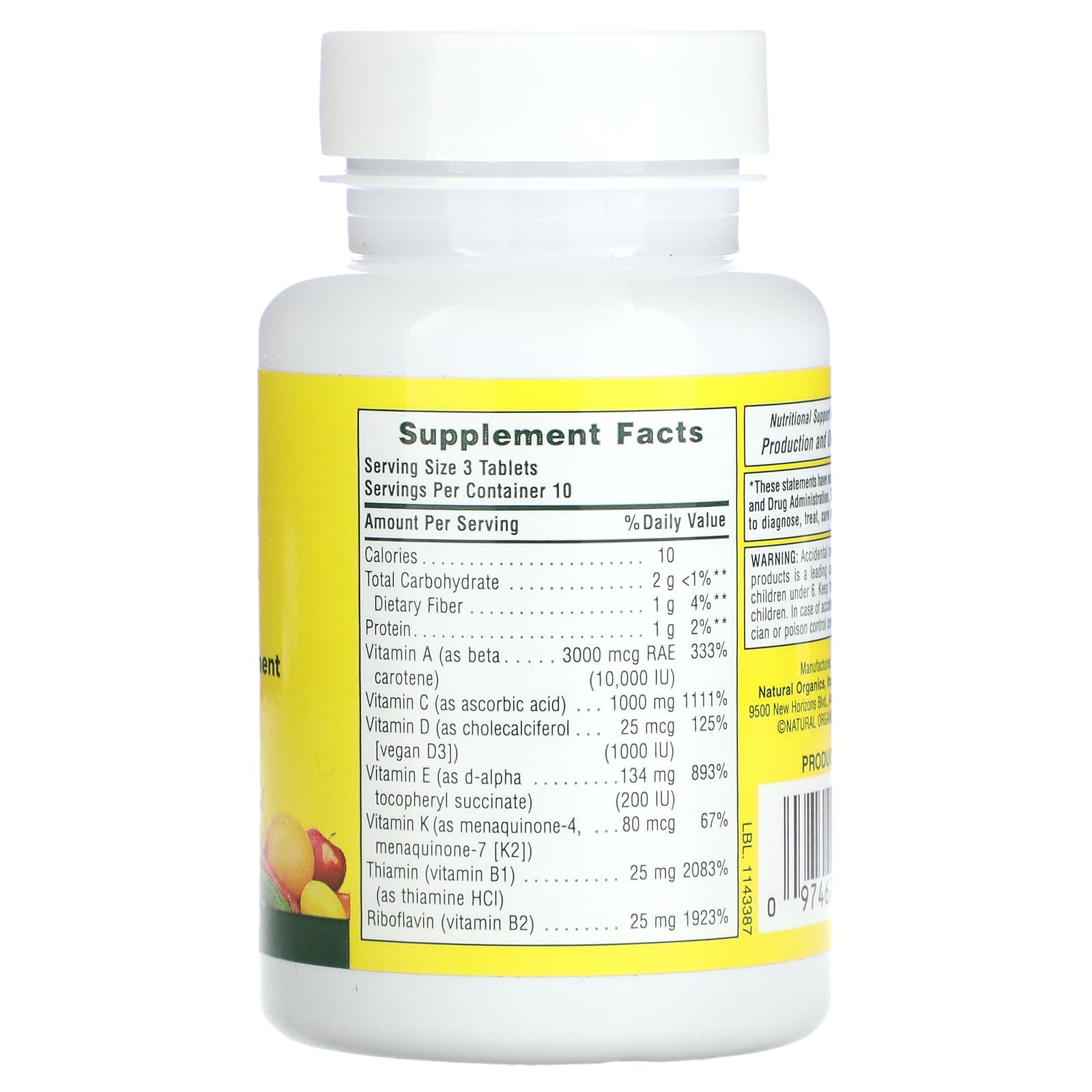 Nature's Plus, Source Of Life, 30 Tablets UPC 097467030565 | Hilife Vitamins