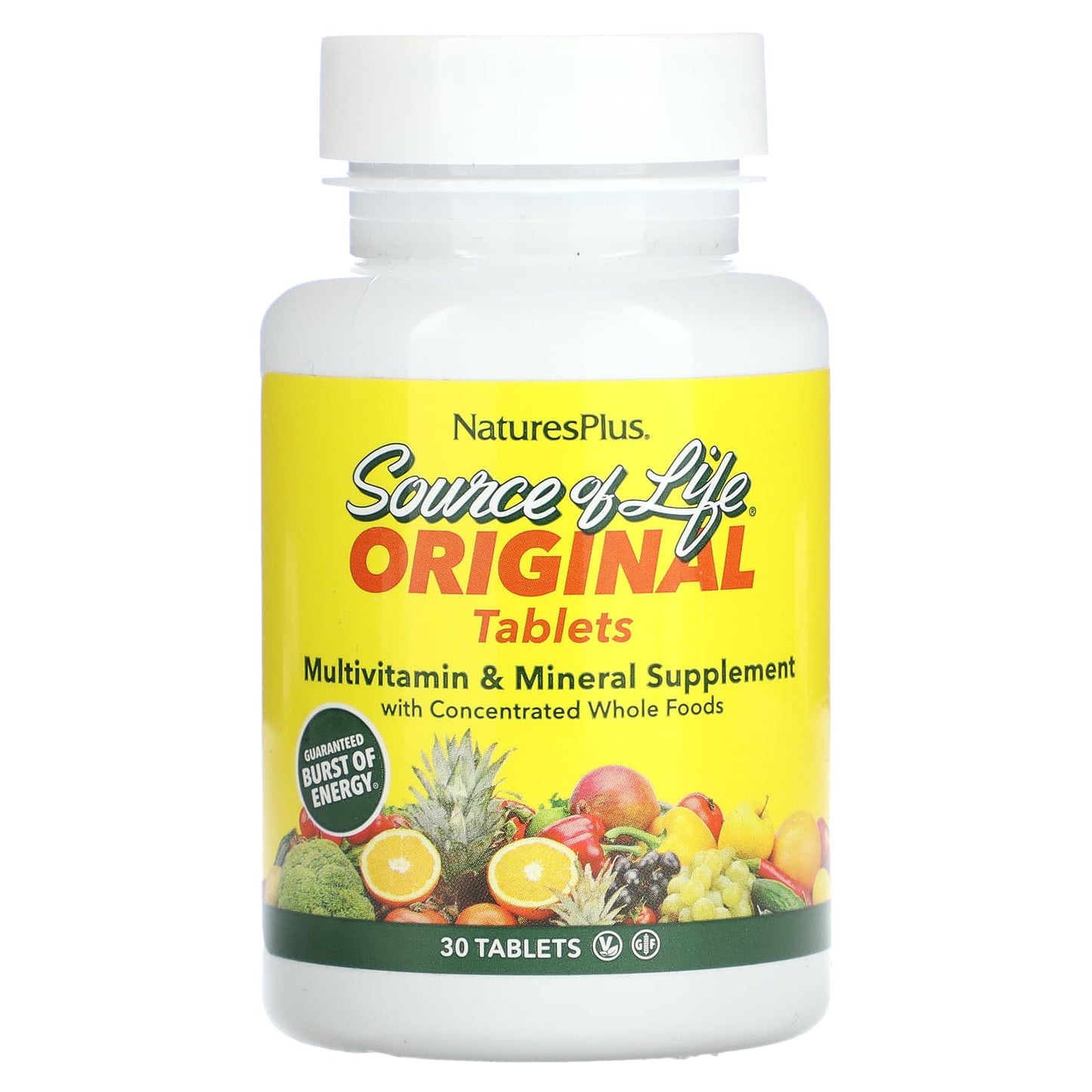 Nature's Plus, Source Of Life, 30 Tablets UPC 097467030565 | Hilife Vitamins