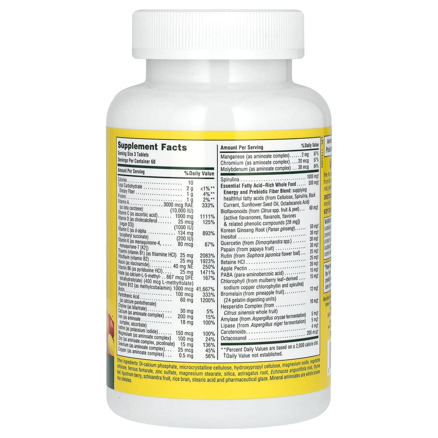 Nature's Plus, Source of Life, Multi-Vitamin & Mineral Supplement, 180 Tablets UPC 097467030589 | Hilife Vitamins