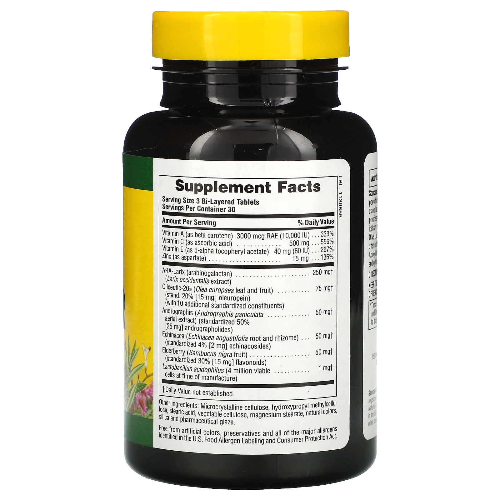 Nature's Plus, Source of Life, Immune Booster, 90 Tablets UPC 097467030886 | Hilife Vitamins