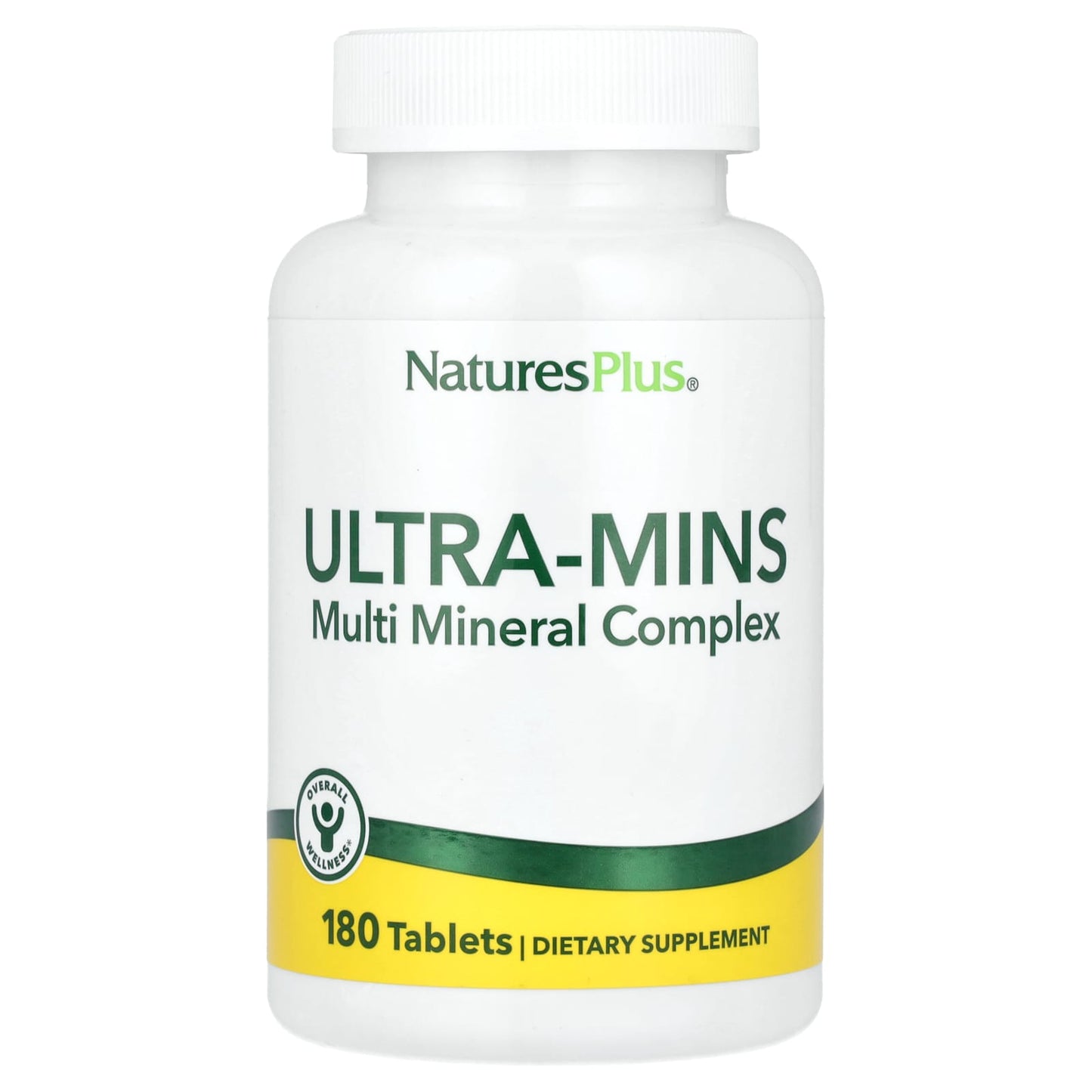 Nature's Plus, Ultra-Mins, Multiple Mineral with Whole Foods, 180 Tablets UPC 097467033016 | Hilife Vitamins