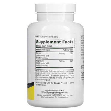 Nature's Plus, Cal/Mag, 500 mg/250 mg, 180 Tablets UPC 097467033641 | Hilife Vitamins