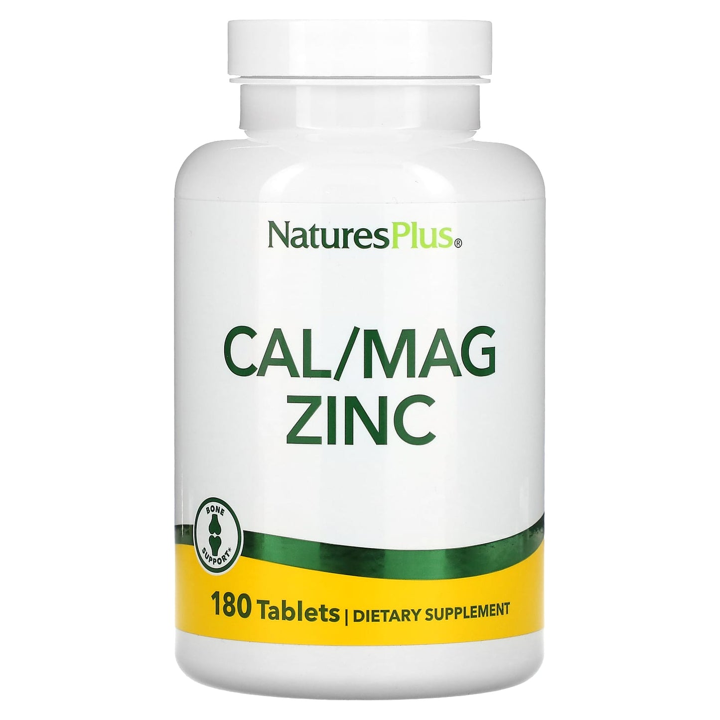 Nature's Plus, Cal/Mag Zinc, 180 Tablets UPC 097467033665 | Hilife Vitamins