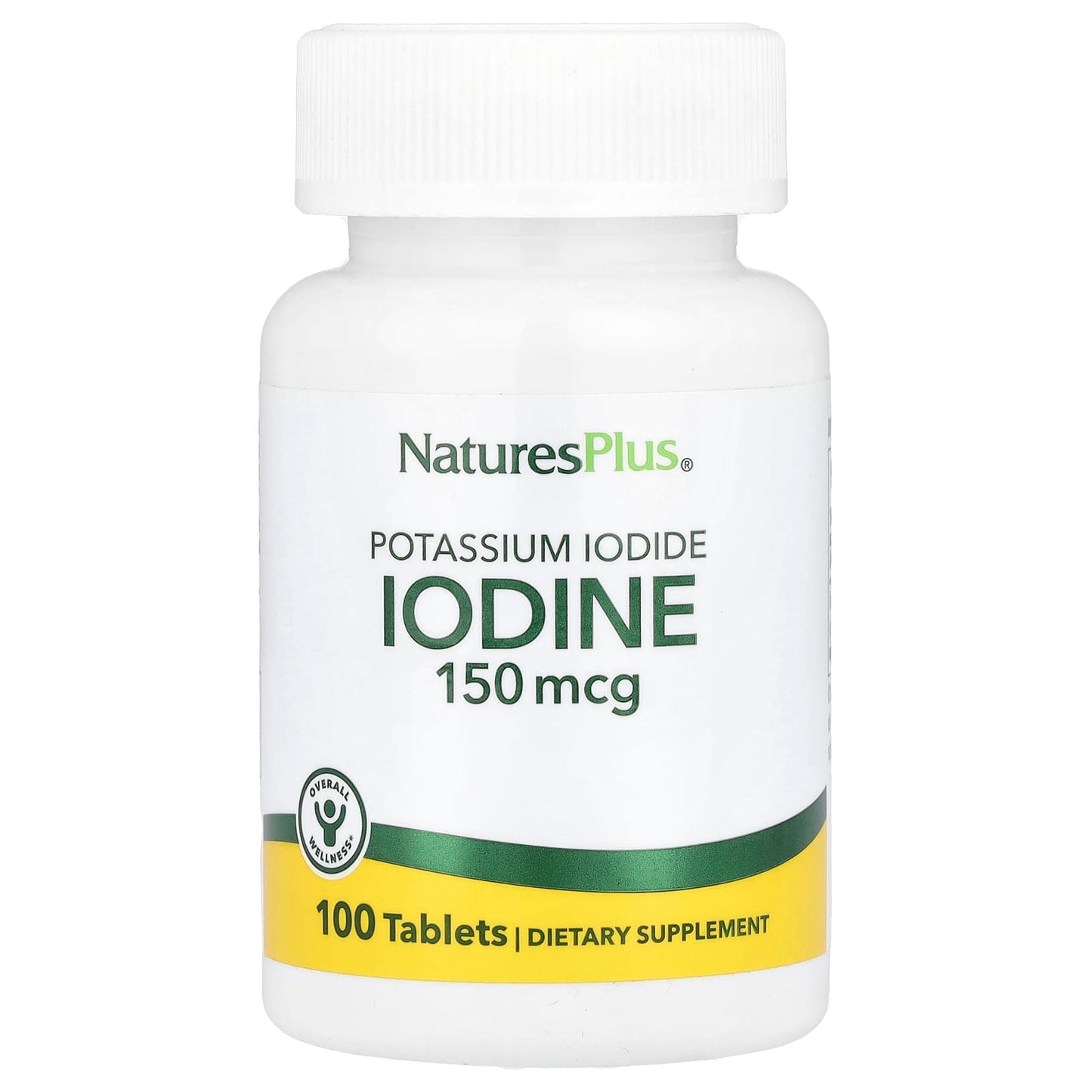 Nature's Plus, Iodine, Potassium Iodide, 150 mcg, 100 Tablets - 097467033719 | Hilife Vitamins