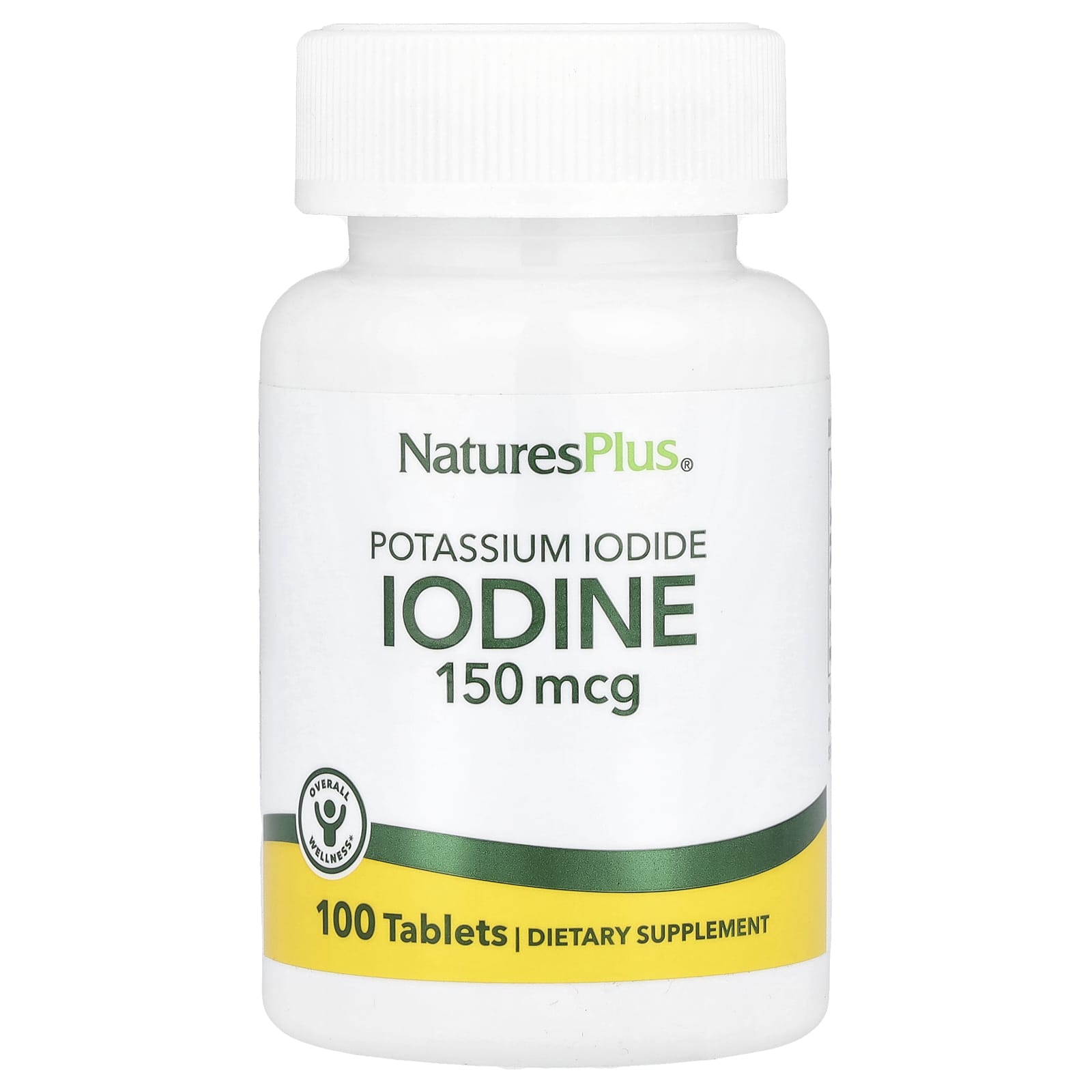 Nature's Plus, Iodine, Potassium Iodide, 150 mcg, 100 Tablets - 097467033719 | Hilife Vitamins