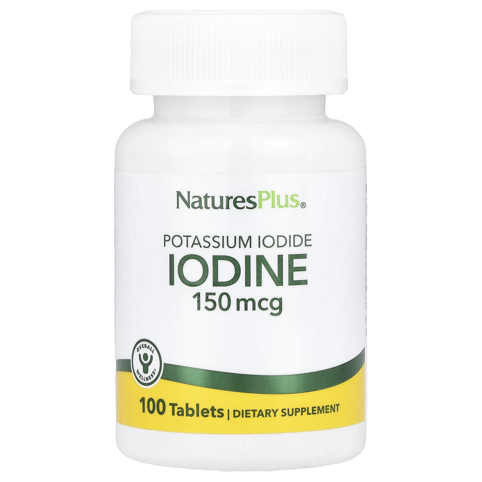 Nature's Plus, Iodine, Potassium Iodide, 150 mcg, 100 Tablets UPC 097467033719 | Hilife Vitamins