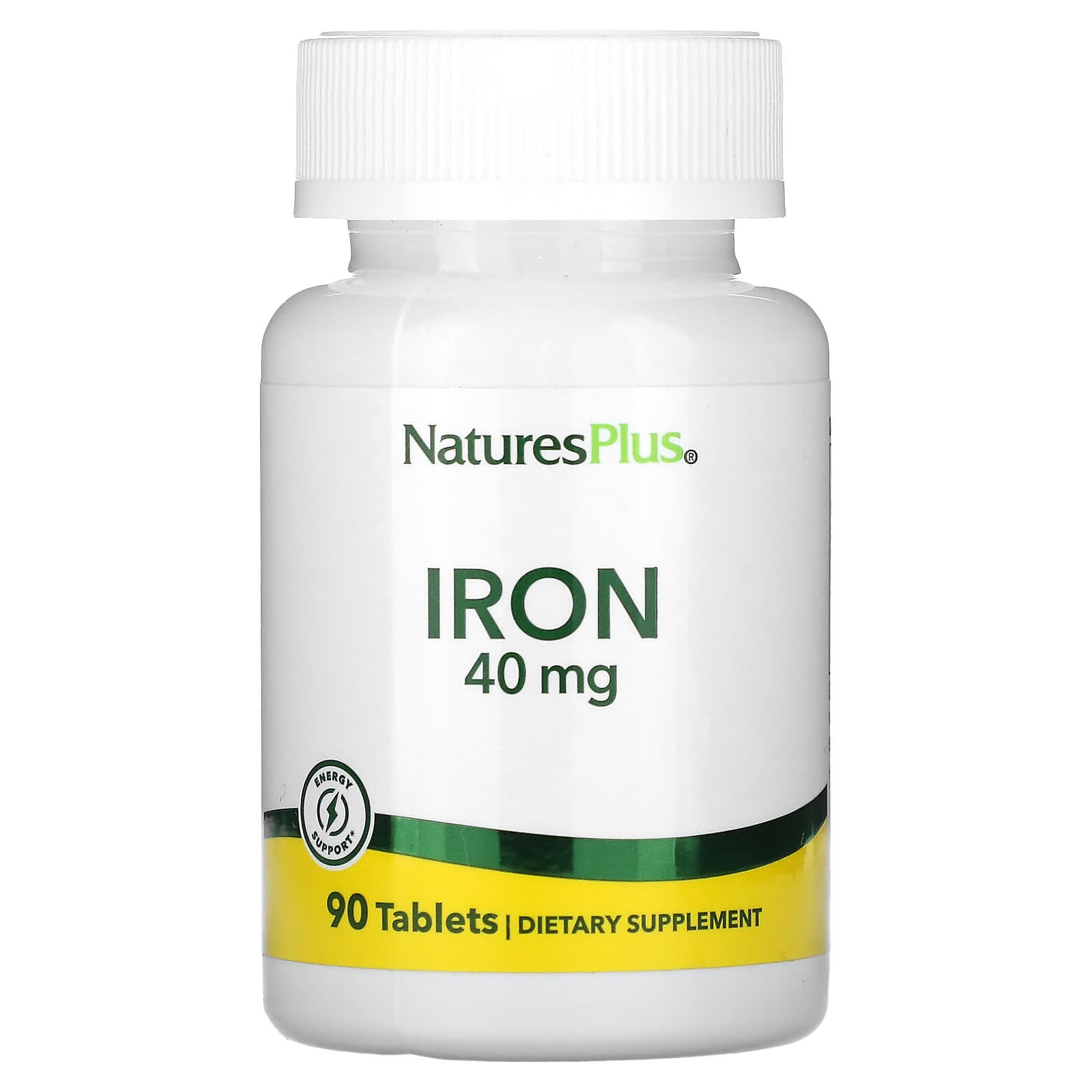 Nature's Plus, Iron 40 mg, 90 Tablets UPC 097467034105 | Hilife Vitamins