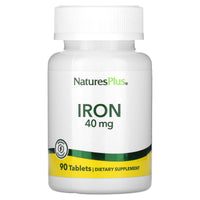 Nature's Plus, Iron 40 mg, 90 Tablets UPC 097467034105 | Hilife Vitamins