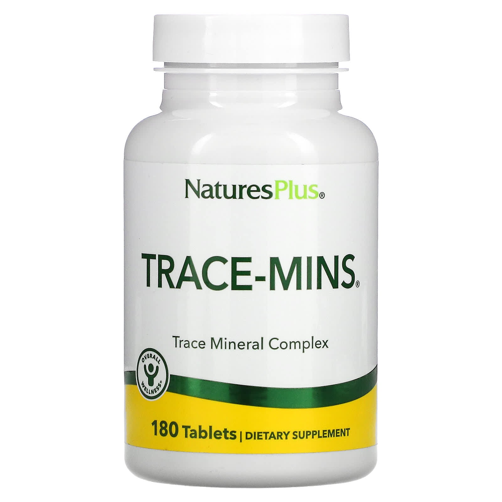 Nature's Plus, Trace-Mins, Trace Mineral Complex, 180 Tablets UPC 097467035607 | Hilife Vitamins