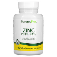 Nature's Plus, Zinc Picolinate with Vitamin B6, 120 Tablets UPC 097467036253 | Hilife Vitamins