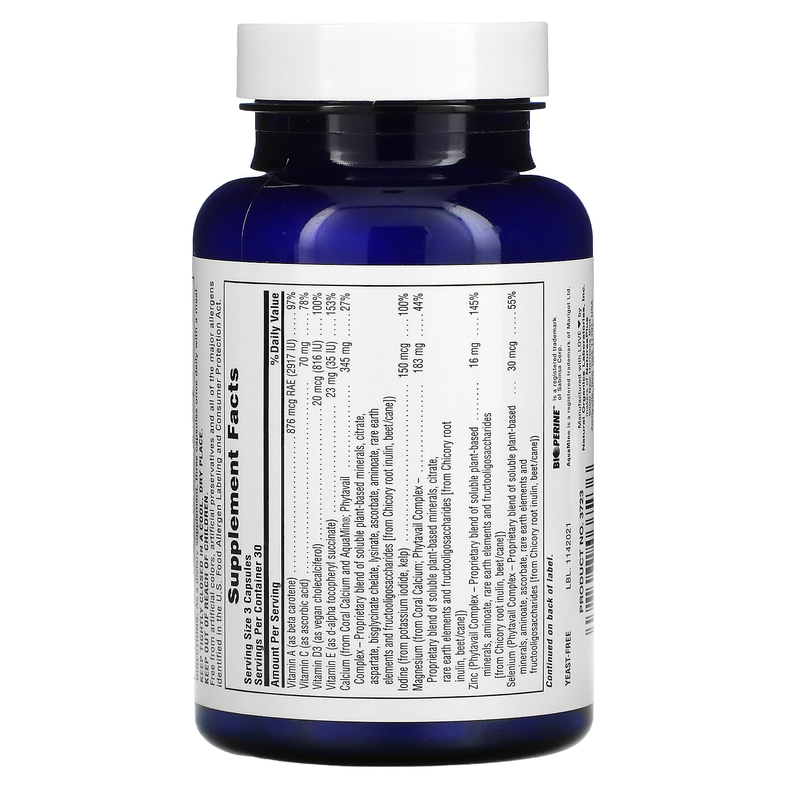 Nature's Plus, Activated Coral Calcium, 90 Vegetarian Capsules UPC 097467037236 | Hilife Vitamins