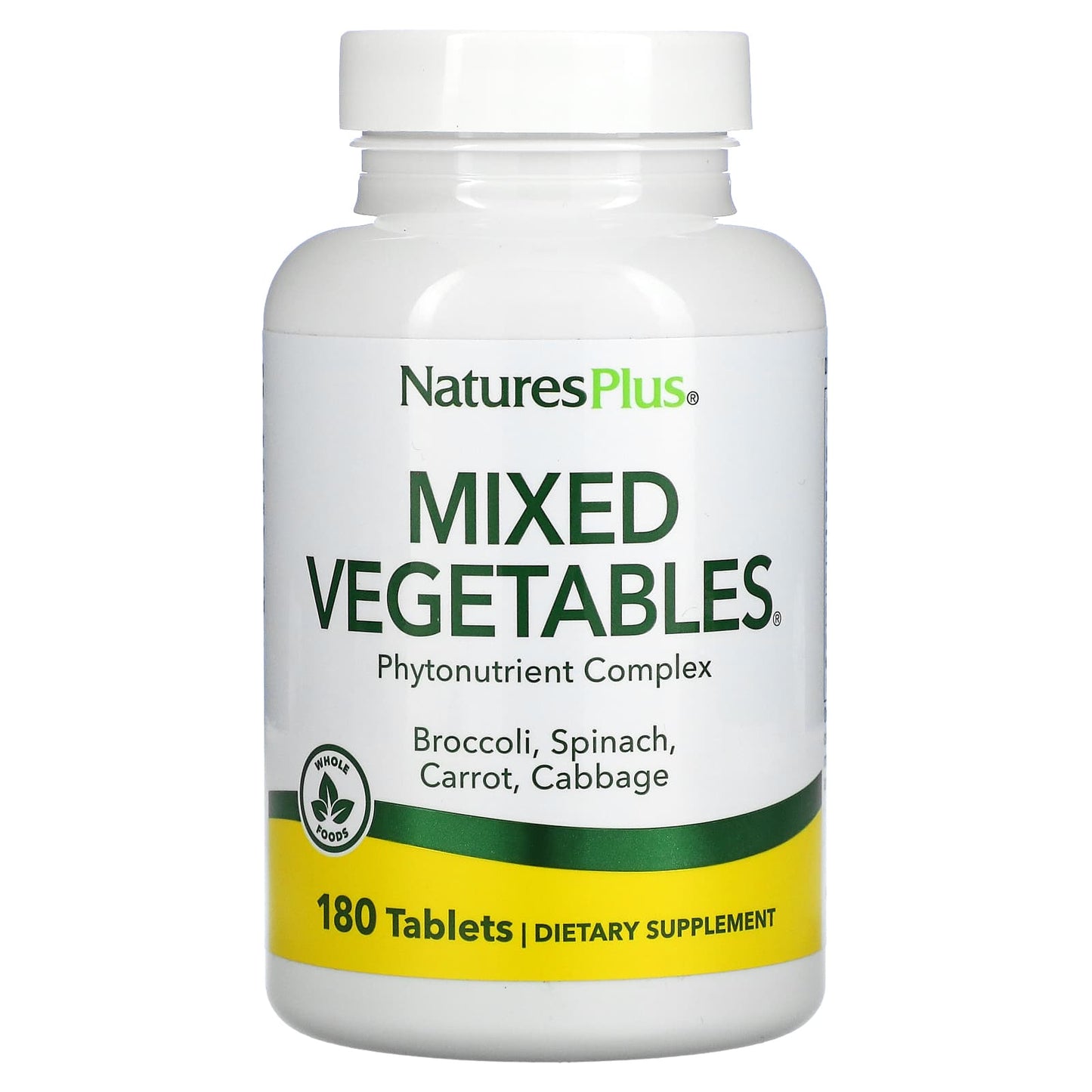 Nature's Plus, Mixed Vegetables, 180 Tablets UPC 097467037786 | Hilife Vitamins