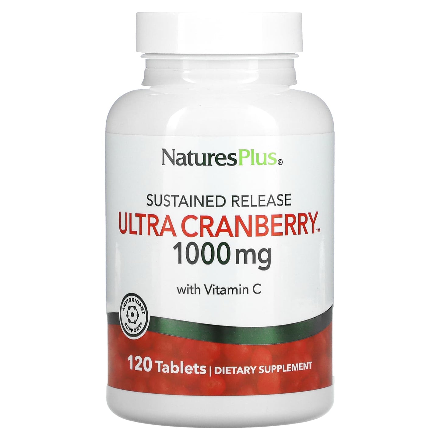 Nature's Plus, Ultra Cranberry, Sustained Release, 1,000 mg, 60 Tablets UPC 097467039520 | Hilife Vitamins