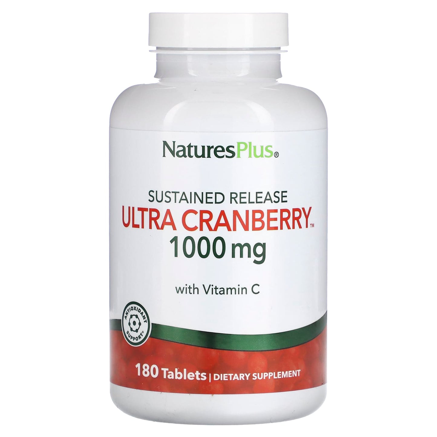 Nature's Plus, Ultra Cranberry 1000 mg S/R, 90 Tablets UPC 097467039537 | Hilife Vitamins