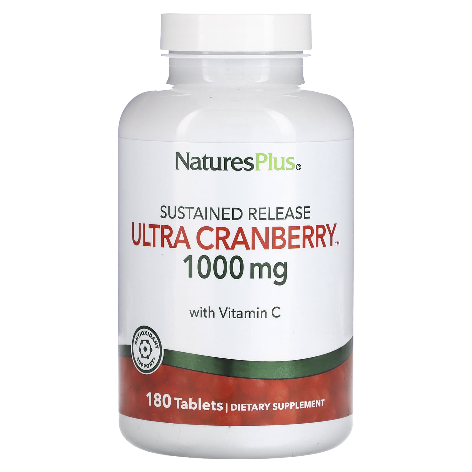 Nature's Plus, Ultra Cranberry 1000 mg S/R, 90 Tablets UPC 097467039537 | Hilife Vitamins