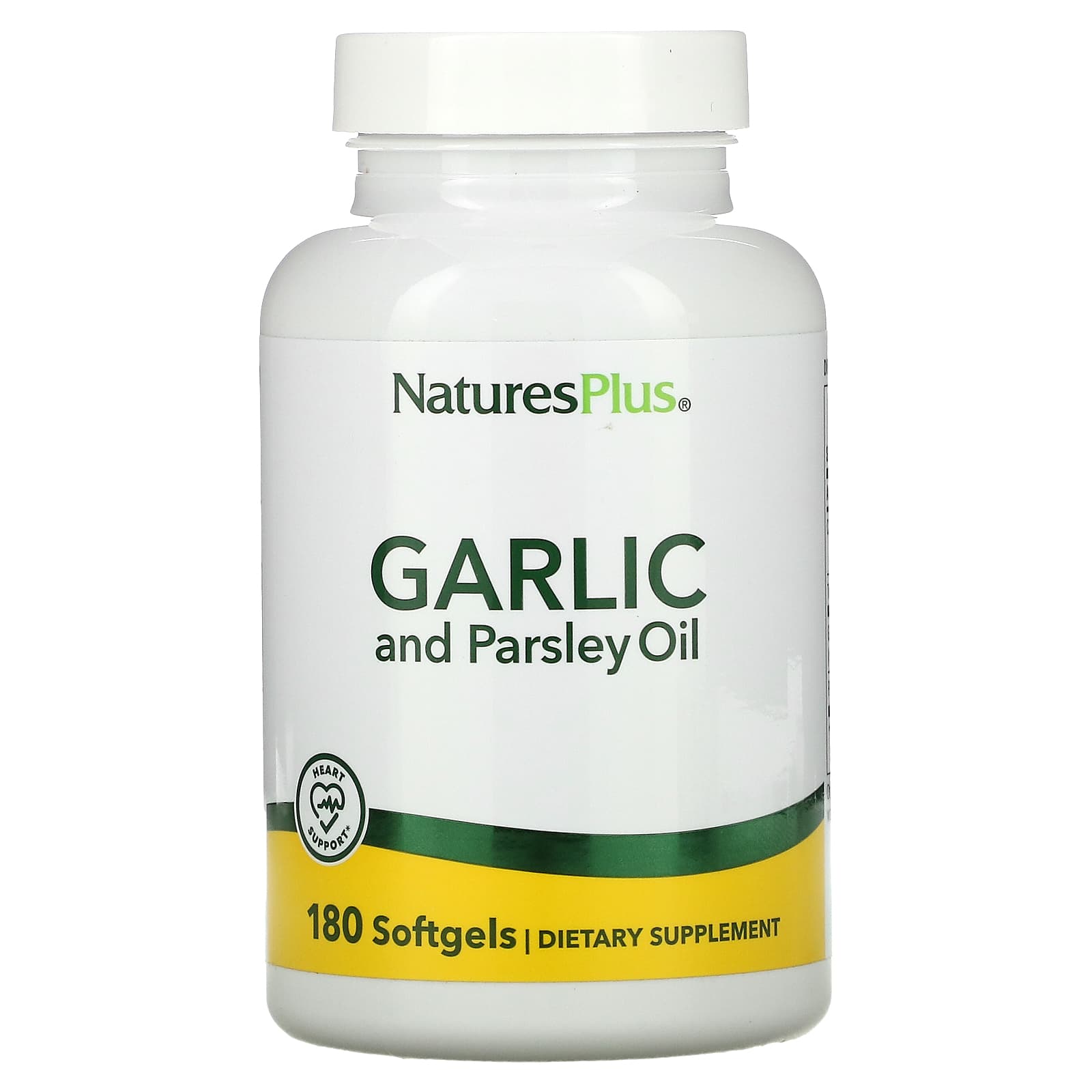 Nature's Plus, Garlic and Parsley Oil, 180 Softgels UPC 097467039605 | Hilife Vitamins