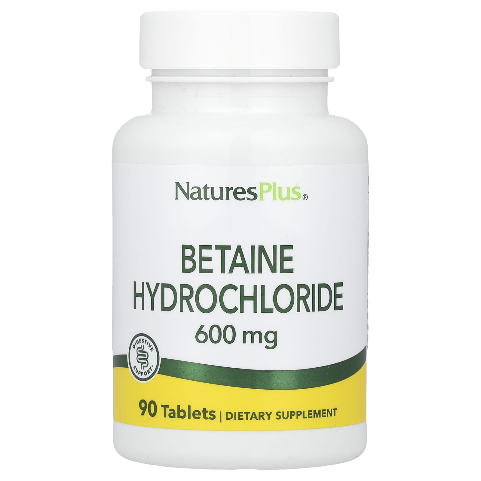 Nature's Plus, Betaine Hydrochloride, 600 mg, 90 Tablets UPC 097467043701 | Hilife Vitamins