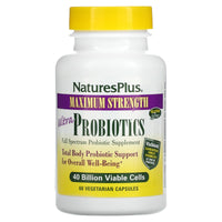 Nature's Plus, Ultra Probiotics, Maximum Strength, 40 Billion, 60 Vegetarian Capsules UPC 097467043855 | Hilife Vitamins