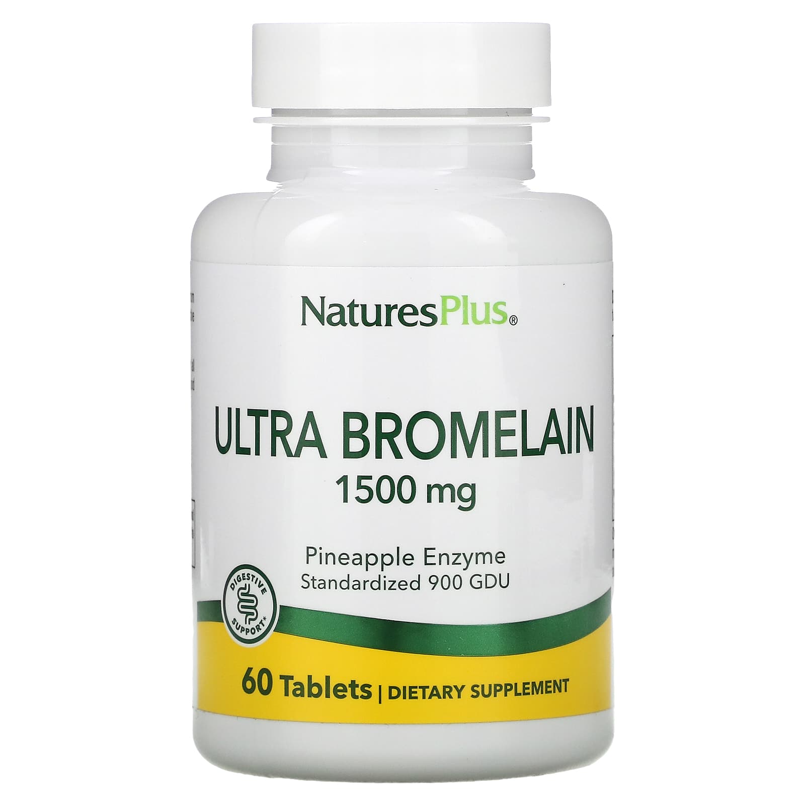 Nature's Plus, Ultra Bromelain, 1500 mg, 60 Tablets UPC 097467044067 | Hilife Vitamins