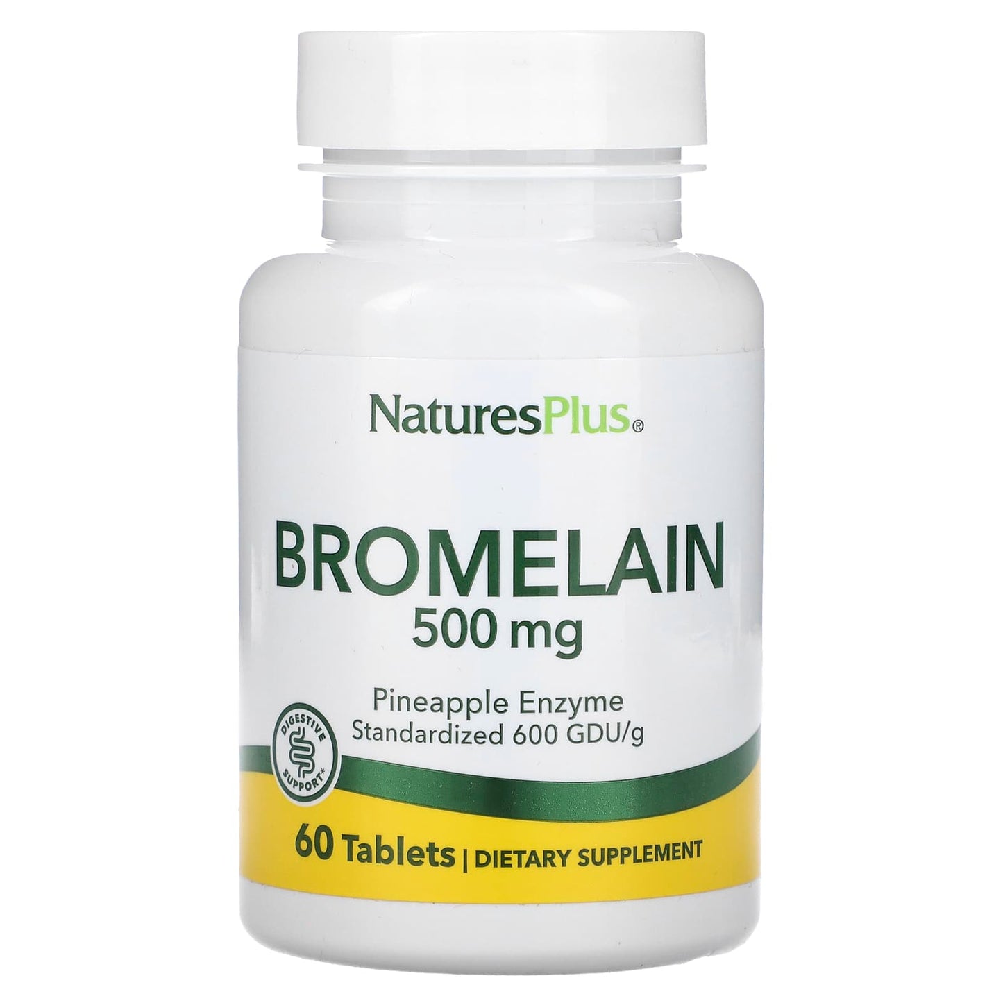Nature's Plus, Bromelain 500 mg, 60 Tablets UPC 097467044081 | Hilife Vitamins