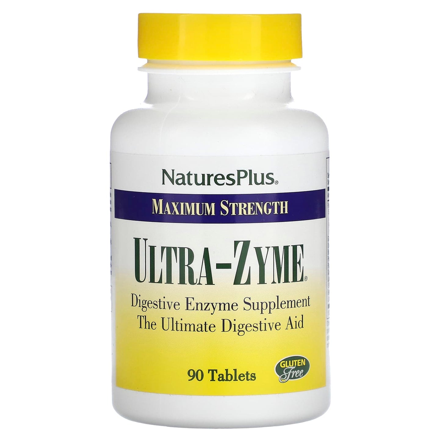 Nature's Plus, Ultra-Zyme, Maximum Strength, Ultimate Digestive Aid, 90 Tablets UPC 097467044524 | Hilife Vitamins