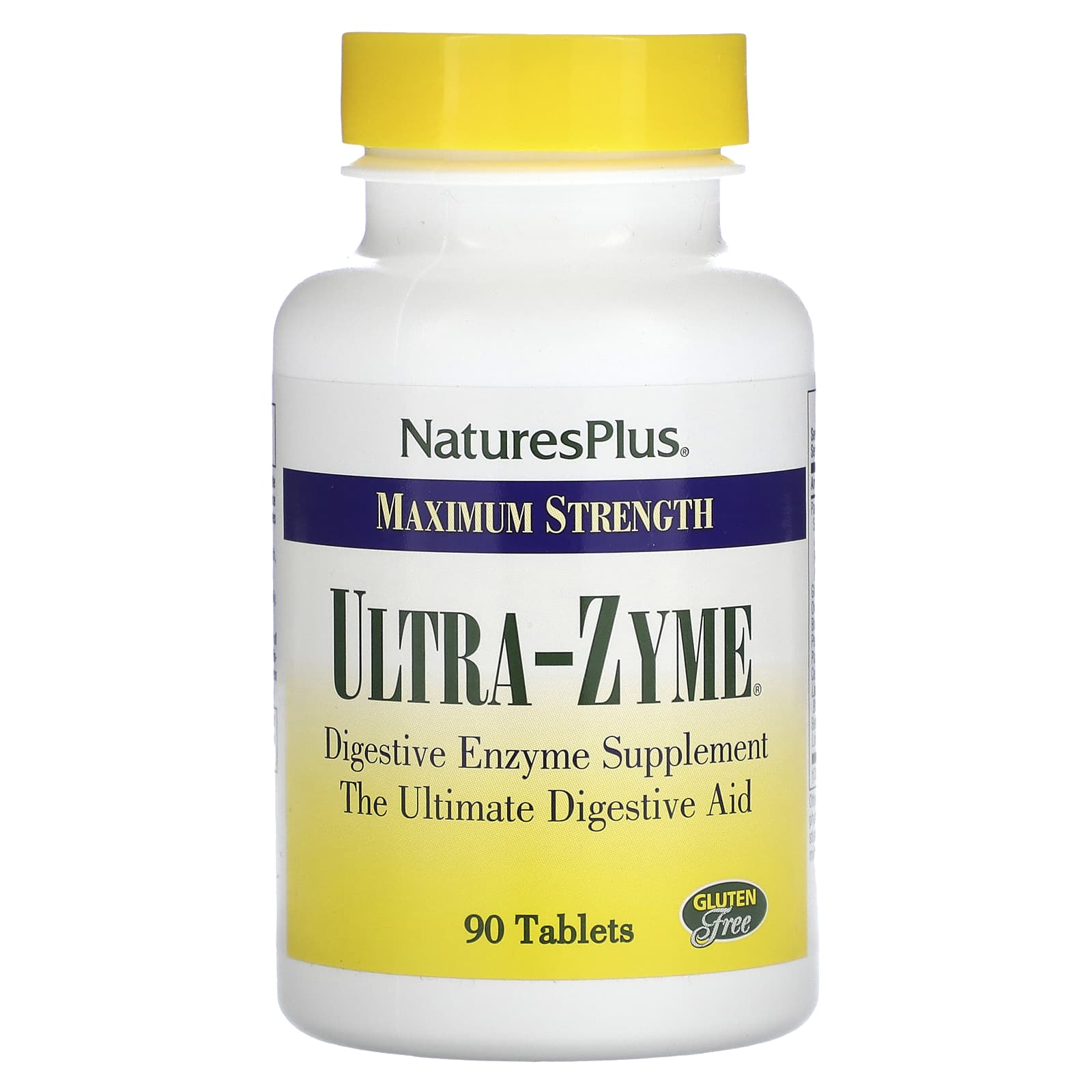 Nature's Plus, Ultra-Zyme, Maximum Strength, Ultimate Digestive Aid, 90 Tablets UPC 097467044524 | Hilife Vitamins