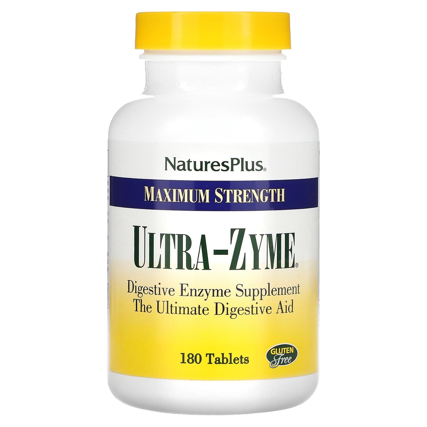Nature's Plus, Ultra-Zyme, Maximum Strength, Ultimate Digestive Aid, 180 Tablets UPC 097467044531 | Hilife Vitamins