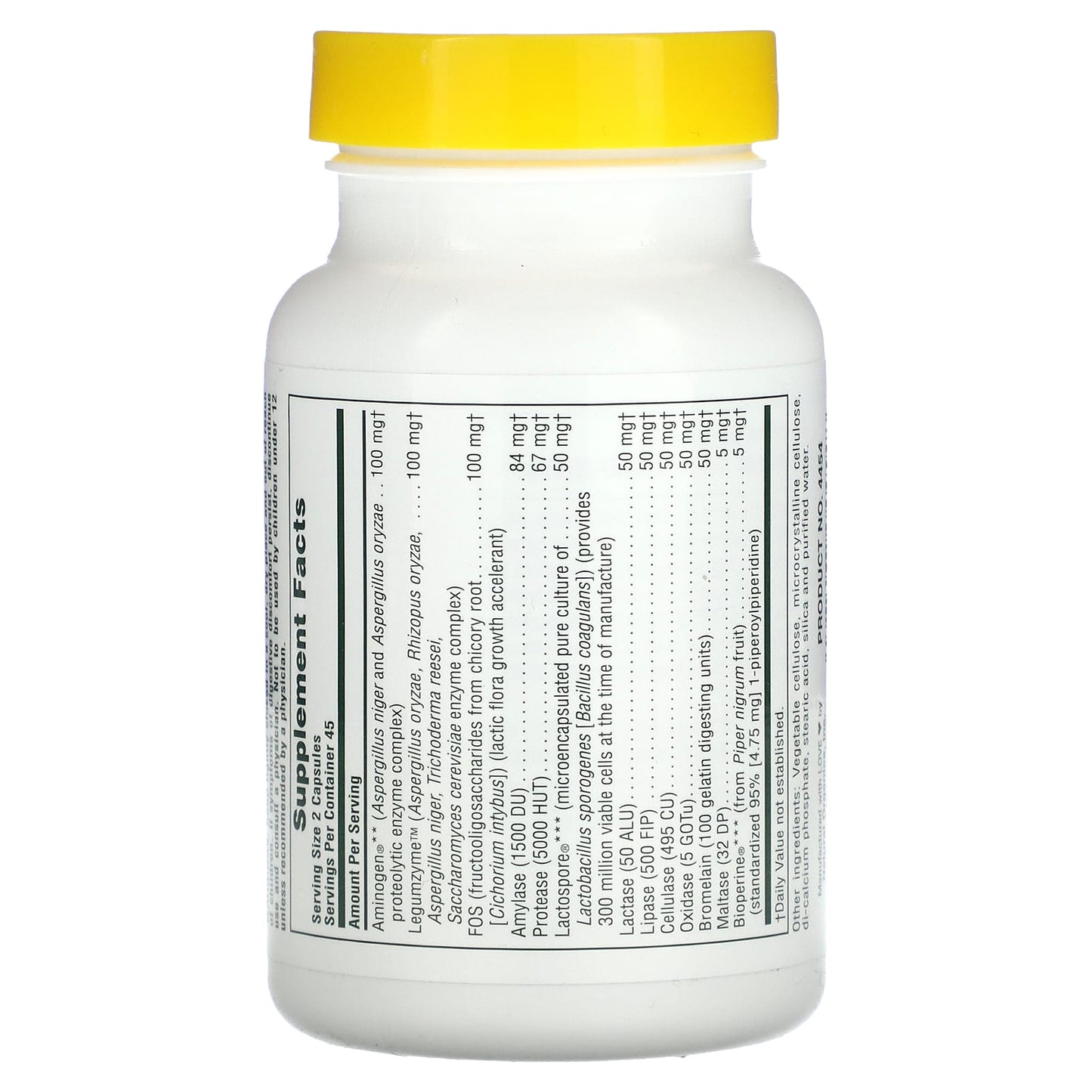 Nature's Plus, Acti-Zyme, Acitvated Digestion Aid, 90 Vegetarian Capsules UPC 097467044548 | Hilife Vitamins