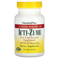 Nature's Plus, Acti-Zyme, Acitvated Digestion Aid, 90 Vegetarian Capsules UPC 097467044548 | Hilife Vitamins