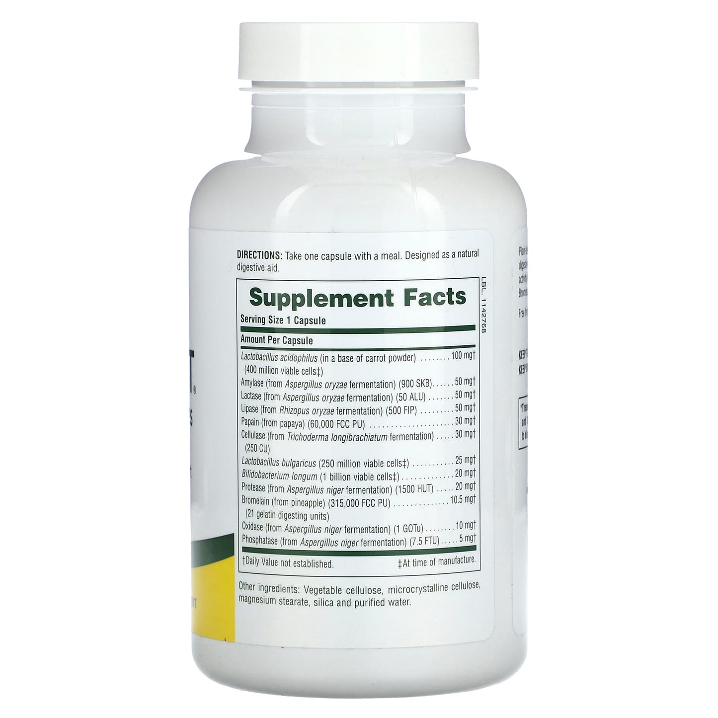 Nature's Plus, Vibra-Gest Plant Enzymes, 180 Vegetarian Capsules UPC 097467044586 | Hilife Vitamins