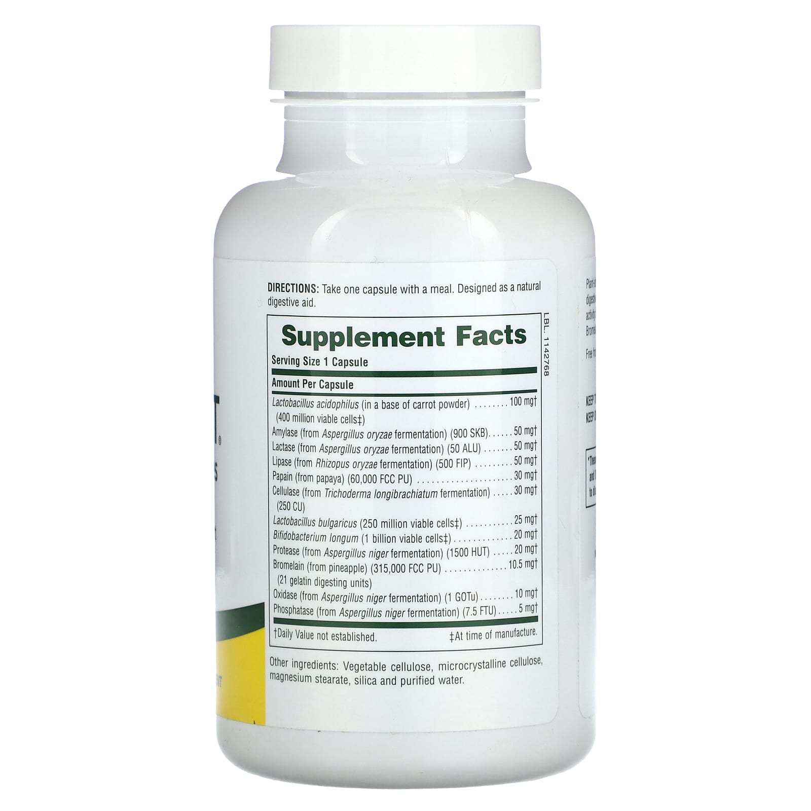 Nature's Plus, Vibra-Gest Plant Enzymes, 180 Vegetarian Capsules UPC 097467044586 | Hilife Vitamins