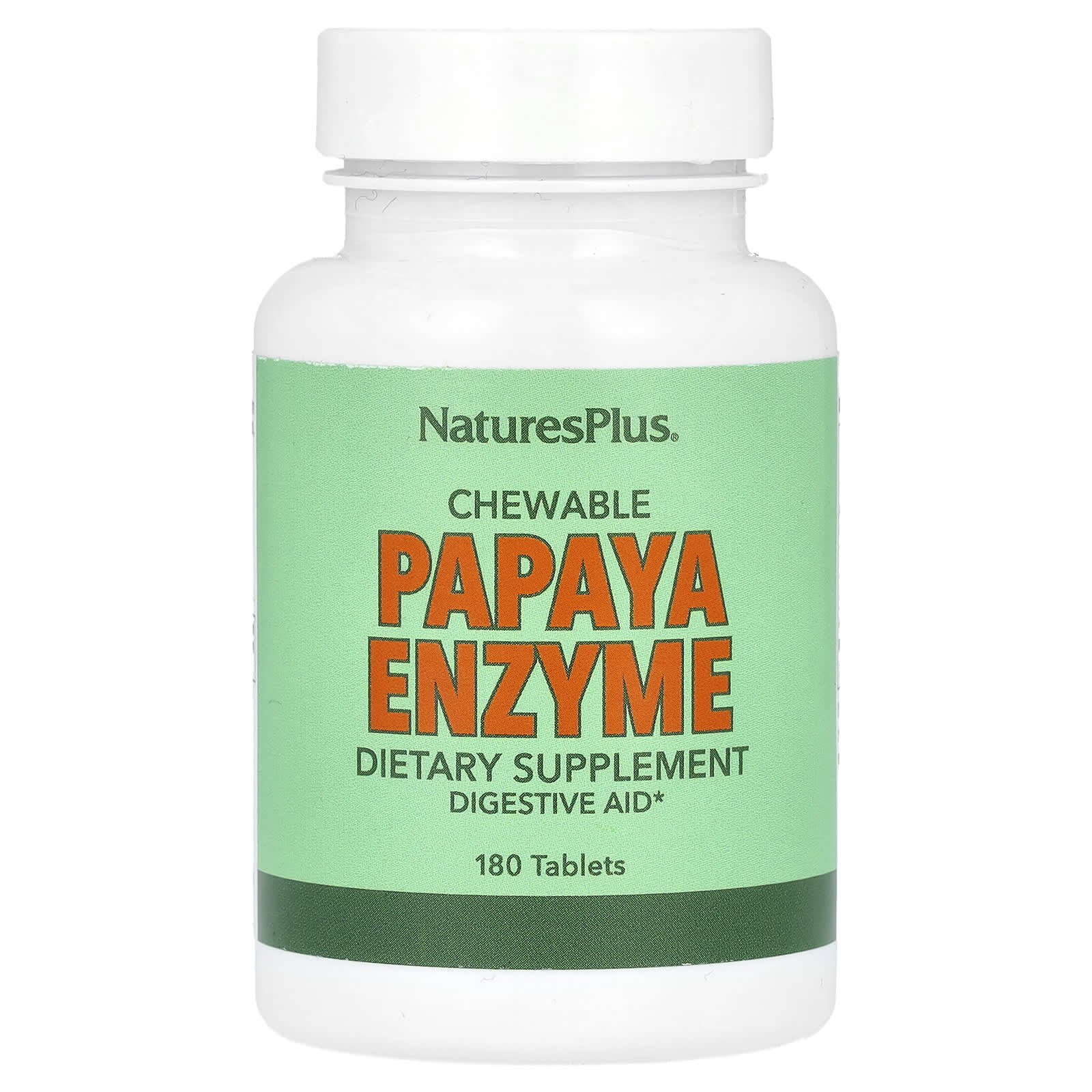 Nature's Plus, Papaya, 180 Chewables UPC 097467044609 | Hilife Vitamins