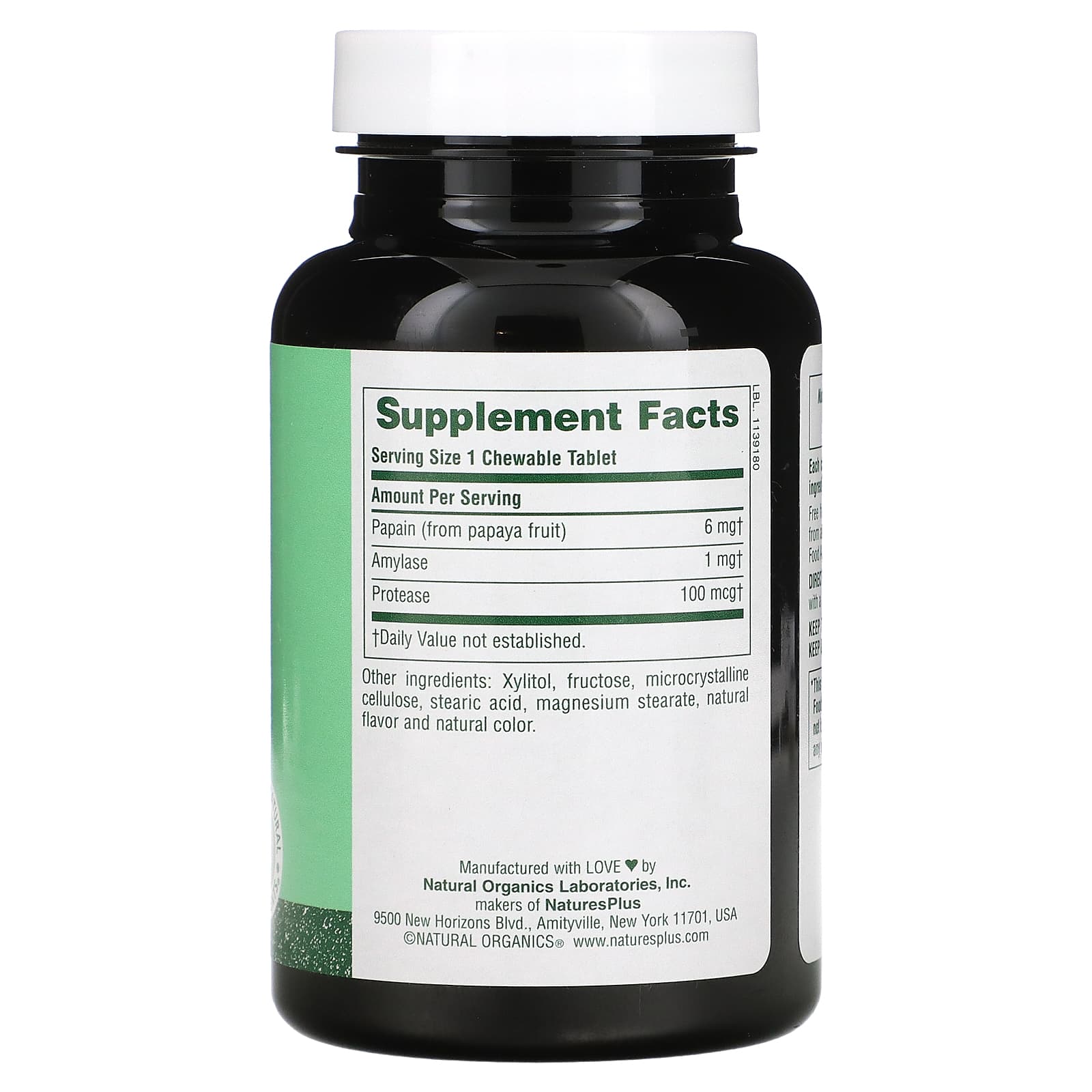 Nature's Plus, Chewable Papaya Enzyme Supplement, 360 Chewables UPC 097467044623 | Hilife Vitamins