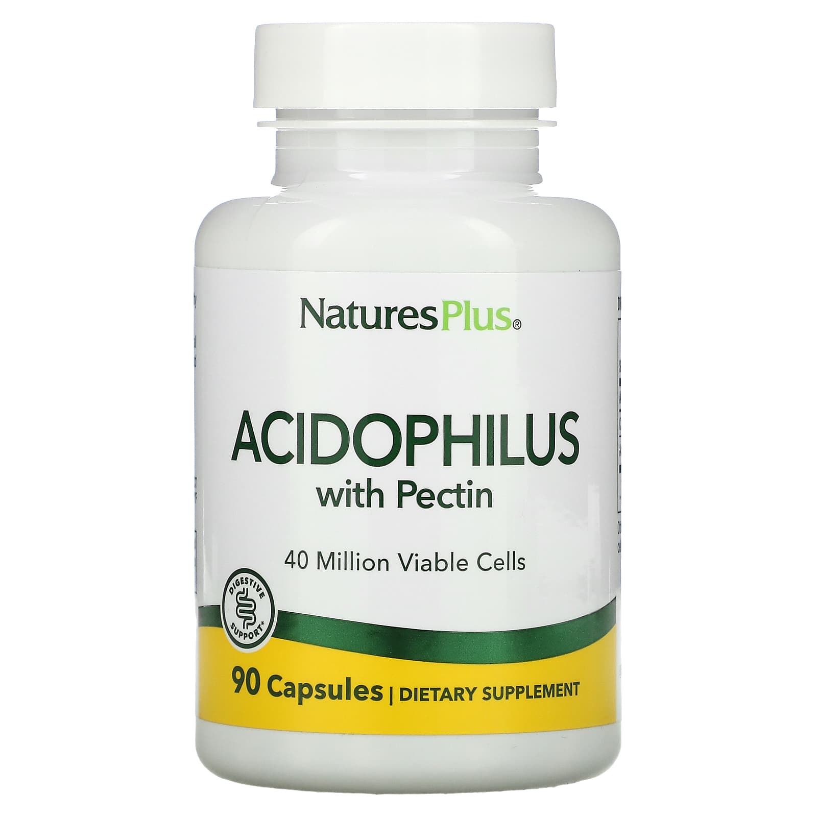 Nature's Plus, Acidophilus with Pectin, 90 Vegetarian Capsules UPC 097467044807 | Hilife Vitamins