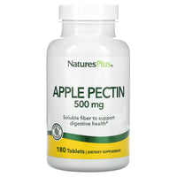Nature's Plus, Apple Pectin, 500 mg, Soluble Fiber, 180 Tablets UPC 097467045002 | Hilife Vitamins